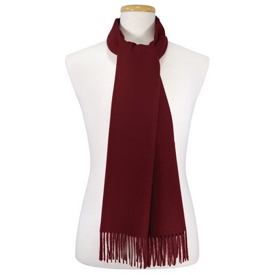 Maroon 100% Alpaca Scarf - 11" x 70"