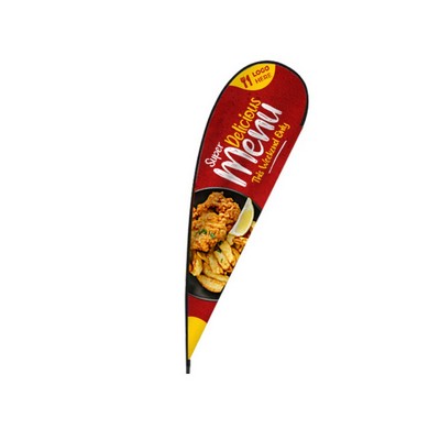 Flex Blade® Flag Only, Double-Sided Teardrop Banner Flag 17.5'H