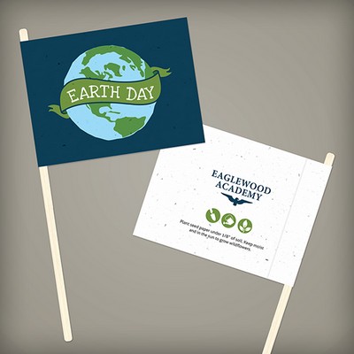 Double-Sided Seed Paper Promotional Flags