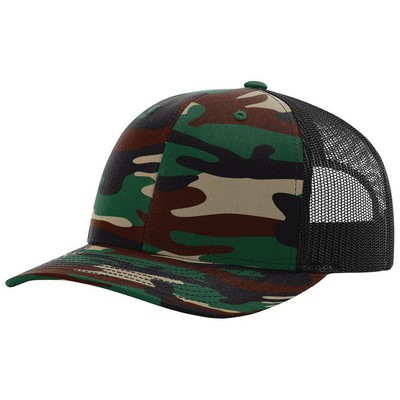 Richardson¨ Printed Trucker Snapback Cap (Embroidered)