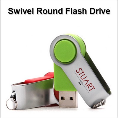 Swivel Round Flash Drive - 64GB Memory