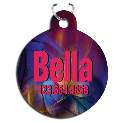 Unisub Gloss White Sublimatable Aluminum Round Pet Tag