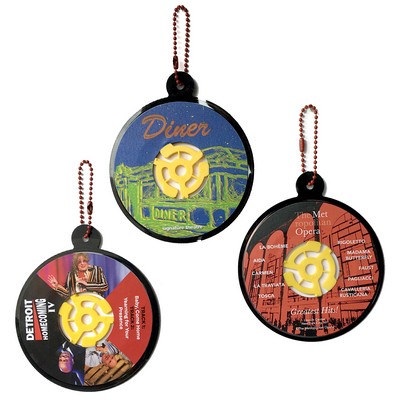 45rpm Recycled Record Ornament - 1-Sided Imprint