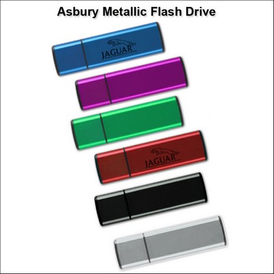Asbury Metallic Flash Drive - 8 GB Memory No Extra Tariff