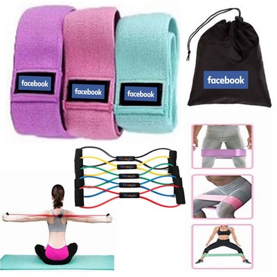 iBank ® Non-Slip Fabric Resistance Bands + Chest Expander Band