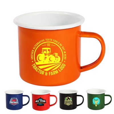 12oz Enamel Camping Mug w/ Handle