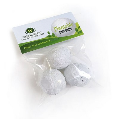 Plantable Golf Balls Seed Bombs Cellopack 3