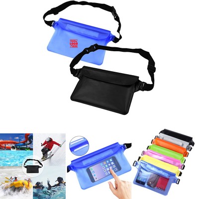 PVC Waterproof Waist Pouch w/Strap