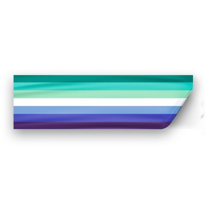 3" x 10" Gay Men Pride Window Decals