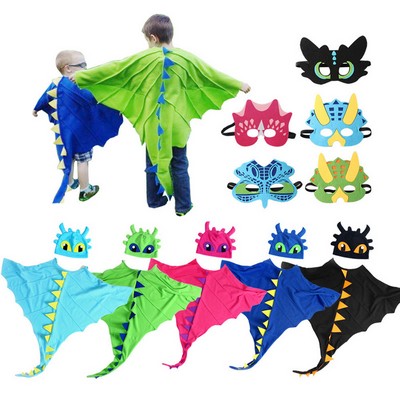 Kids Dinosaur Cosplay Cloak Set