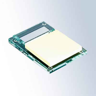 Jade Glass Memo Pad Holder