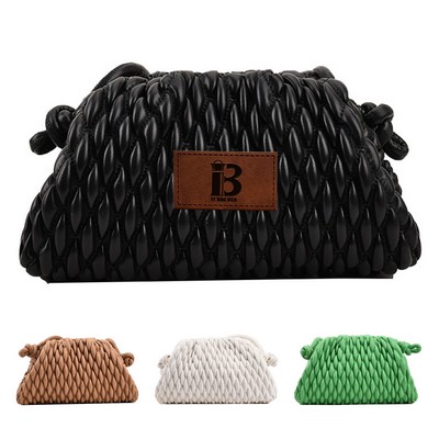 PU Crossbody Purse Quilted Clutch Handbag for Women