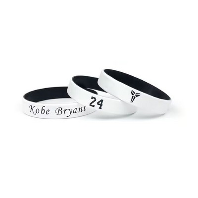 1/2" Dual Layered Silicone Wristband