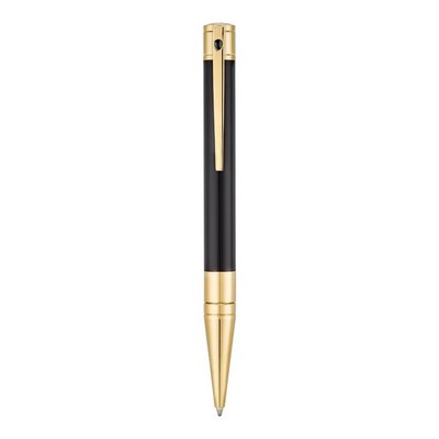Luxury Line S.T.Dupont 'D' Initial Collection Black & Gold Ball Point