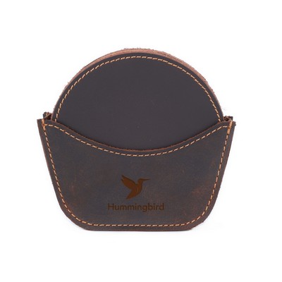 Full Grain Leather Coaster Set-6PCS