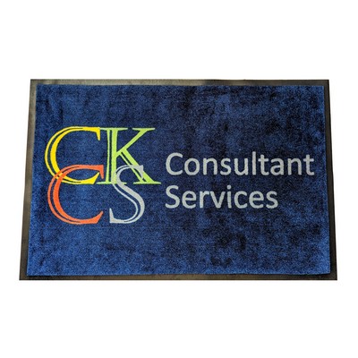 Economic Budget FULL COLOR IMPRINT Logo Mat Commercial Grade In/Outdoor Starting size 3x5(ft)