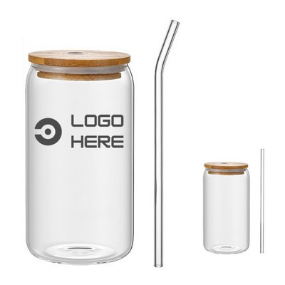 16Oz Mason Jar Glass Cup