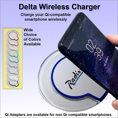 Delta Qi Wireless Charging Pad 10 Watts Charging Speed - White 15 Watts No Extra Tariff