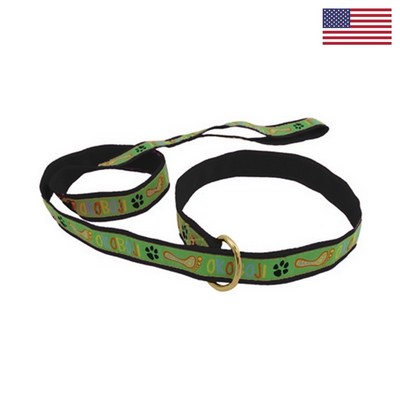 1" X 48" Woven Slip Leash w/ Gold-Colored D-Ring - "Elite" Weave