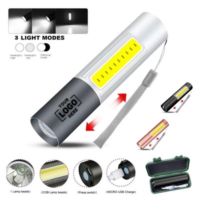 Aluminum Alloy LED Flashlight w/Case