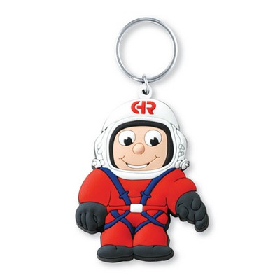 1½" Rubber Softies 3D Front w/Flat Back Key Tag