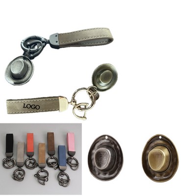 PU Cowboy Hat Keychain