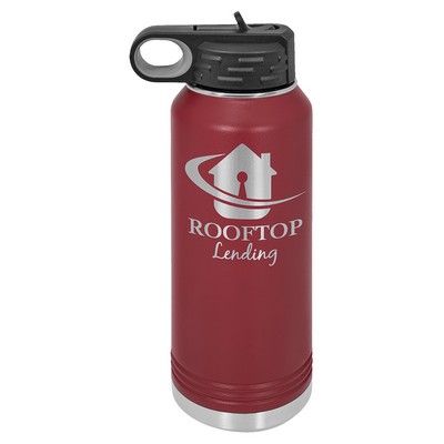 Polar Camel 32oz Maroon Stainless Steel Water Bottle