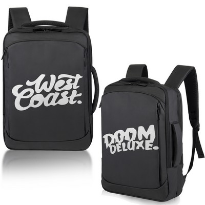 Convertible Pu Leather Backpack for Laptop