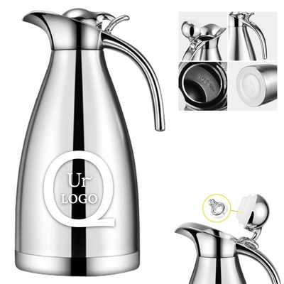 1L/32Oz Stainless Steel Insulated Coffee Pot Jug