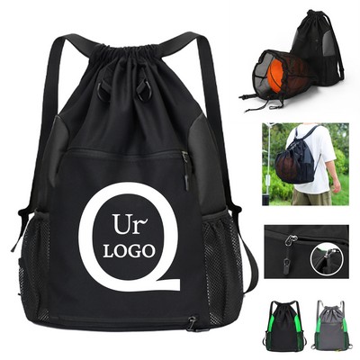 13.39X7.09X18.9 Inch Oxford Fabric Drawstring Backpack