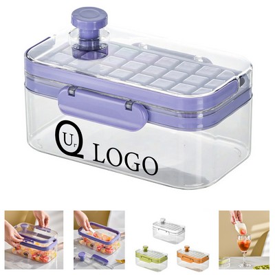 Press-Type Storage Ice Cube Tray