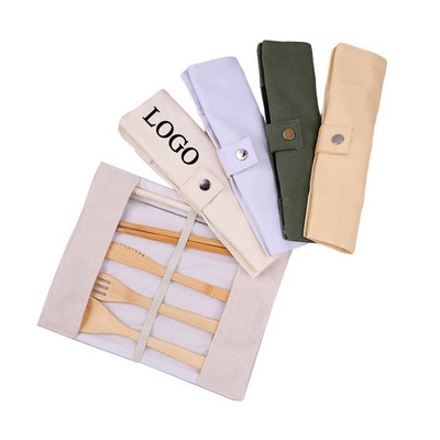 Custom Bamboo Travel Portable Cutlery Set