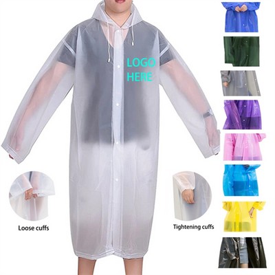 Reusable EVA Rain Poncho Raincoat