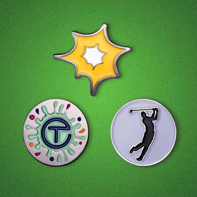 1"Economy Soft Enamel Golf Ball Marker