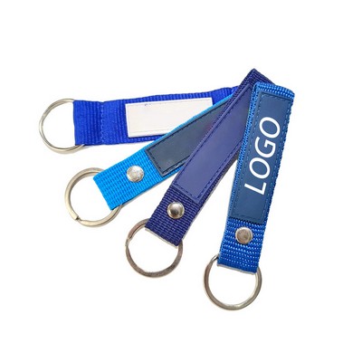 Embossed Woven Luggage Keychain Tag