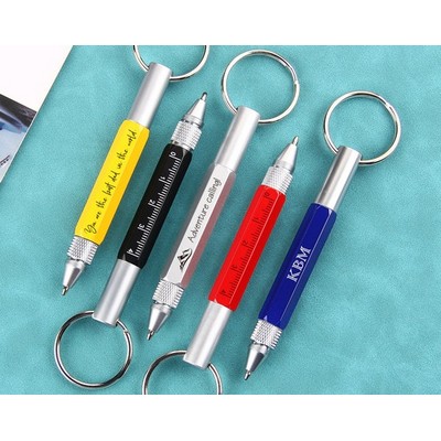 6" 1 Multifunction Screwdriver Ballpoint Pen Keychain
