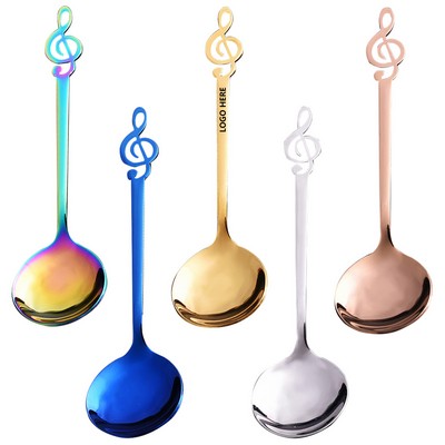 6.85 Inch Music Note Round Spoon