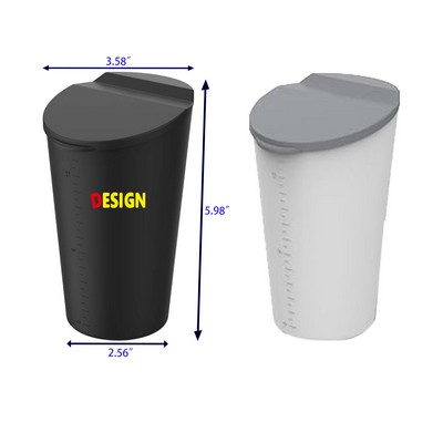 Car Trash Can with Lid Small Cup Holder