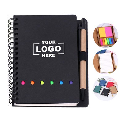 Eco-Friendly Spiral Notebook with Pen Set.