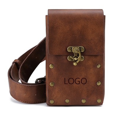 Vintage Leather Fanny Pack Waist Bag