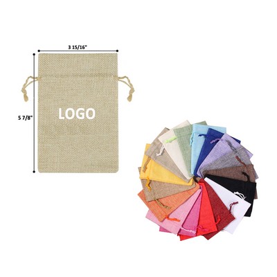 Small Burlap Gift Bags with Drawstring