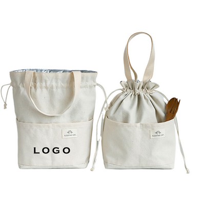 Insulated Lunchbox With Drawstring Pocket