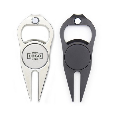 Golf Divot Repair Tool with Ball Marker.