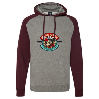 Independent Trading Co. Raglan Hooded Pullover Sweatshirt