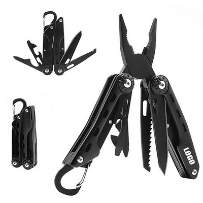 Versatile Stainless Steel Multi-Tool with Carabiner Clip