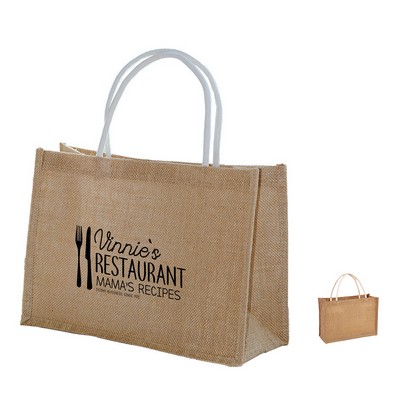 Eco-friendly Linen Waterproof Tote Bag with Handles