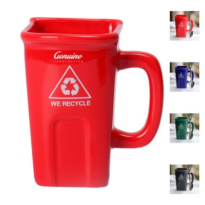 10oz Cute Square Trash Can Mug