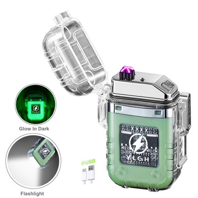 Luminous Electric Lighter With Flashlight
