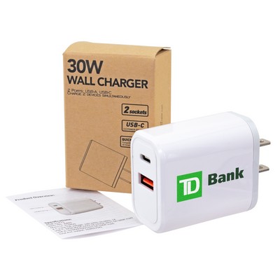 30W PD Fast Wall Charger