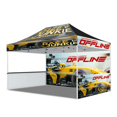 10' X 15' Custom Printed Pop Up Tent Kit, Full Wall & 2 Half Walls